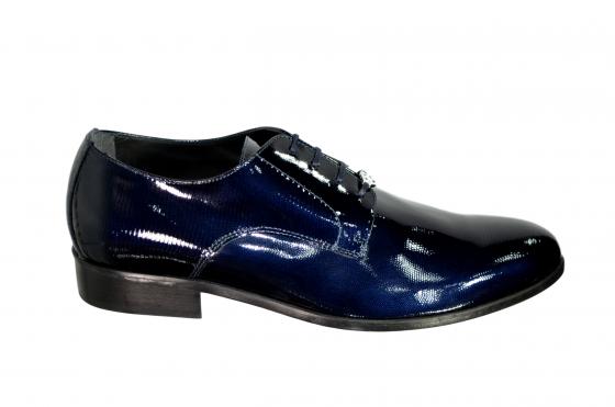 ALTO LIVELLO Scarpe Cerimonia Uomo Modello 214 Cristallo Blu