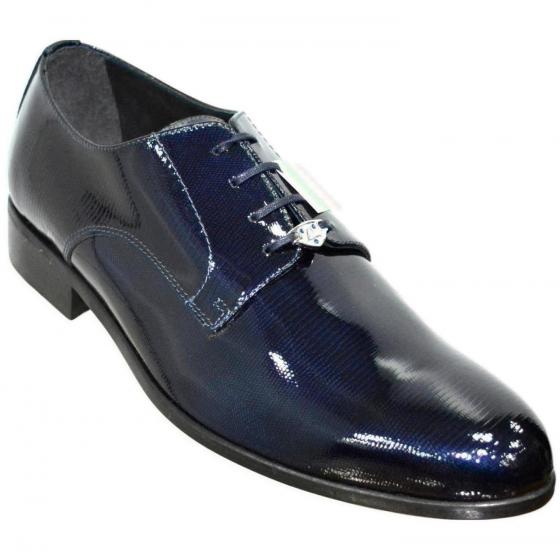 ALTO LIVELLO Scarpe Cerimonia Uomo Modello 214 Cristallo Blu