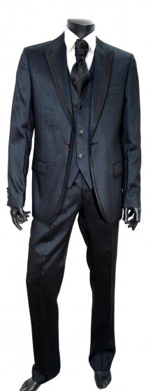 MAESTRAMI Abito Cerimonia UomoCompleto 4 Pezzi Blu Lame' Taglia 50