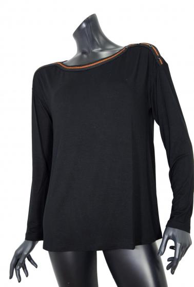 DONATELLA DE PAOLI MAGLIA DONNA 19D2032 COLORE NERO MADE IN ITALY