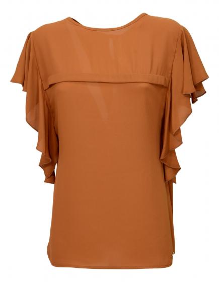 LISA KOTT Blusa 4632 Colore Tabacco Linea Curvy Style