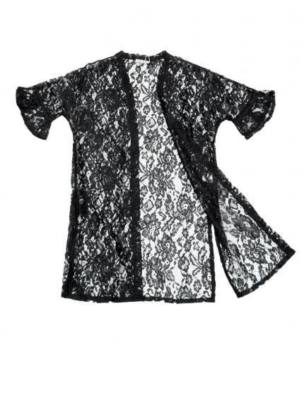 LISA KOTT SPOLVERINO IN PIZZO DONNA 05153 COLORE NERO LINEA CURVY STYLE