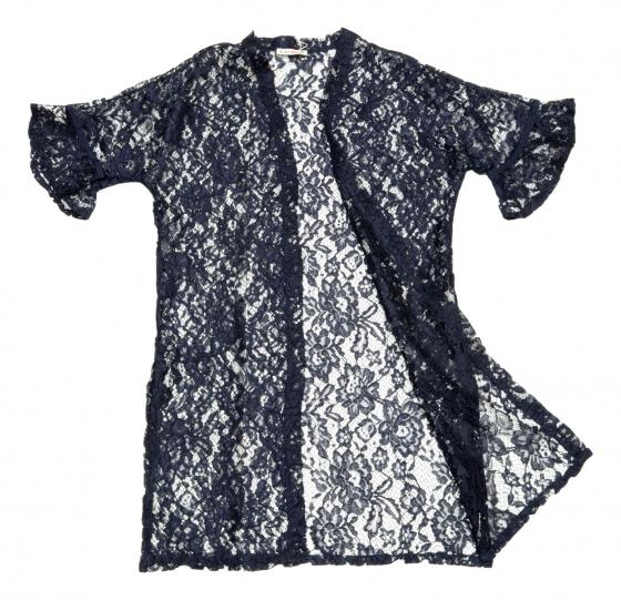 LISA KOTT Spolverino In Pizzo Donna Curvy Style 05153 Colore Blu