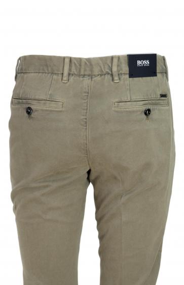 HUGO BOSS Chino slim fit gabardine cotone elasticizzato Kaito1 50437582 BEIGE