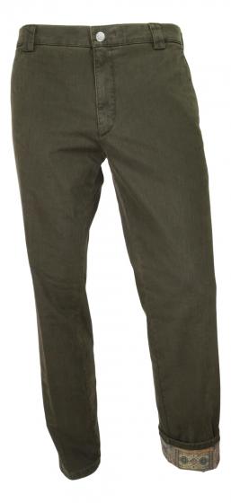 MEYER Pantalone Uomo Modello Roma Chino Denim Termico 2-3915/29 Verde