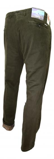 MEYER Pantalone Uomo Modello Roma Chino Denim Termico 2-3915/29 Verde