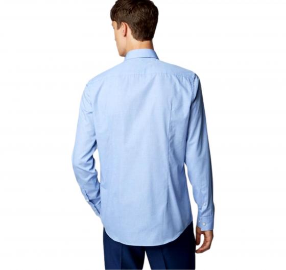 HUGO BOSS Camicia slim fit in popeline di cotone CELESTE Mod. Isko 50413741