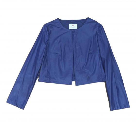 LISA KOTT Giacchina Similpelle Articolo LK2033 Curvy Style Colore Blu
