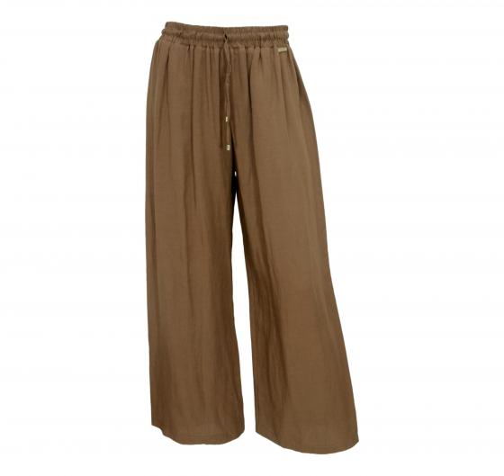 LISA KOTT PANTALONE PANTALACCIO DONNA CURVY STYLE COLORE MORO LK2013