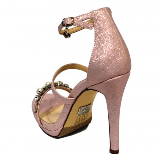 BRACCIALINI Scarpe Donna Sandalo B2018 Colore Rosa Con Strass Tacco 11 cm