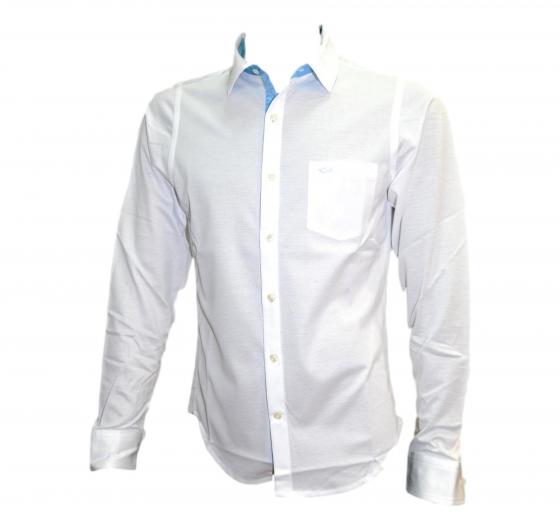 Paul Shark Yachting Polo camicia p17p1834sf col. 010 Bianco SLIM FIT