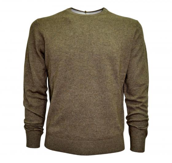 LA BOTTEGA DEL CASHMERE Maglia Uomo In Puro Cashmere Colore Beige