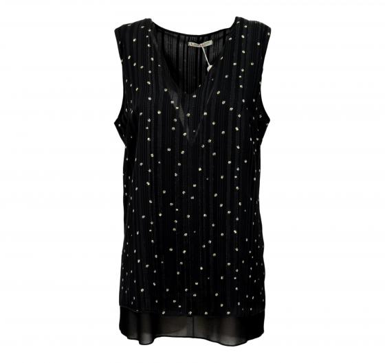 LISA KOTT CANOTTA 4623 COLORE NERO POIS LUREX LINEA CURVY STYLE