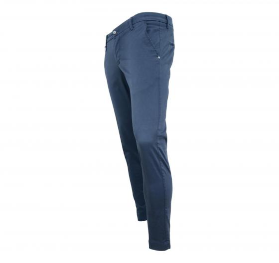 DESICA Pantalone Uomo Modello Positano Colore Blu Marine Tessuto Raso Ultra