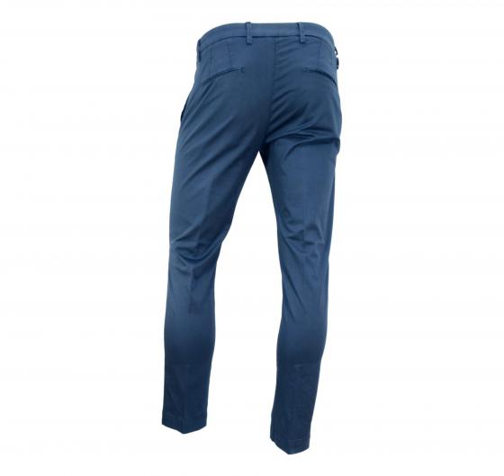 DESICA Pantalone Uomo Modello Positano Colore Blu Marine Tessuto Raso Ultra