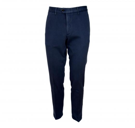 HUGO BOSS Chino slim fit gabardine cotone elasticizzato Kaito1 50437582 BLU