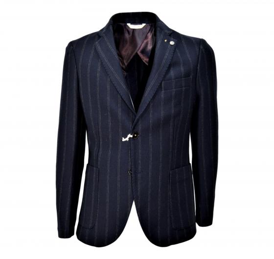 ALESSANDRO GILLES Giacca Uomo Sfoderata Extra Slim Fit GMAT 2307 Riga Blu