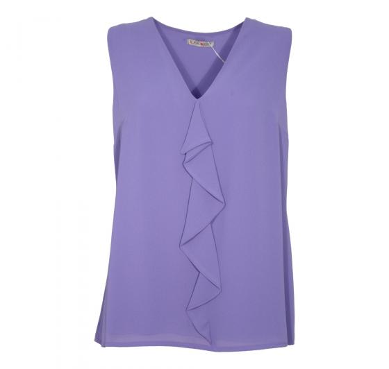 LISA KOTT TOP DONNA CON ROUCHE CURVY STYLE 4389 COLORE VIOLA