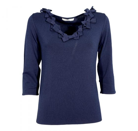 DONATELLA DE PAOLI MAGLIA DONNA 19D1117 COLORE BLU MADE IN ITALY