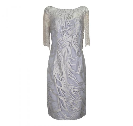 CABOTINE Abito Donna Modello CHE24729 Manica Perline Colore Grigio Perla