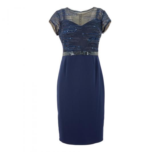 CABOTINE Abito Donna Modello Tubino CTFD-517 Colore Blu Strass