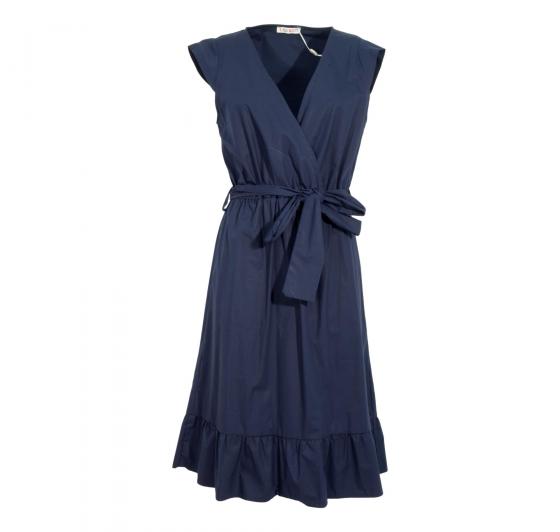 LISA KOTT Abito Donna Curvy Style Colore Blu Cotone 5315-E18 Made in Italy
