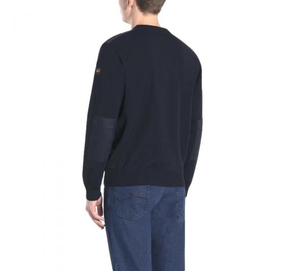PAUL SHARK YACHTING Maglia Uomo Girocollo Con Toppe C0P1026 Colore Blu