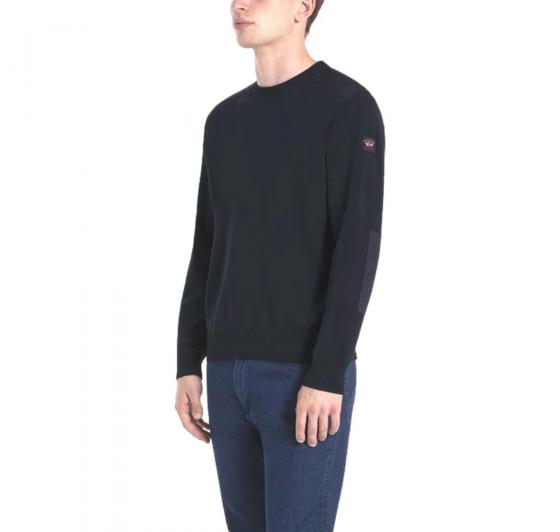 PAUL SHARK YACHTING Maglia Uomo Girocollo Con Toppe C0P1026 Colore Blu