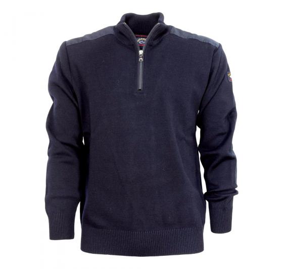 PAUL SHARK YACHTING Pull Mezza Zip con Toppe Modello C0P1028 Colore Blu
