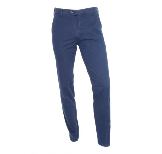 MEYER Pantalone Uomo Modello tokyo cotone elasticizzato 2-5587/18 Quadro Blu