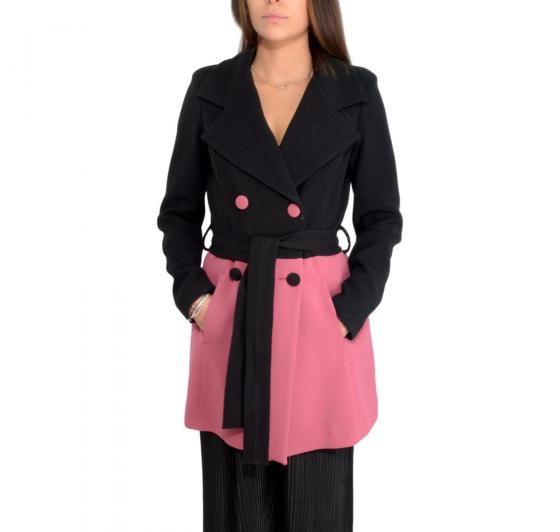 MDM MADEMOISELLE DU MONDE Cappotto Donna Colore Nero Cipolla Art.7031