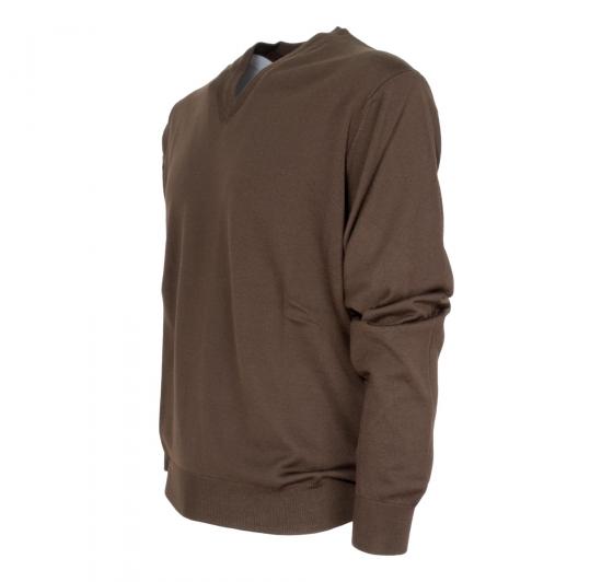 BRAMANTE Pull Uomo V Merino Triploritorto Regular Fit 102001 Colore Marrone