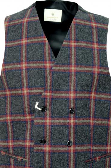 ALESSANDRO GILLES GILE' DOPPIO PETTO UOMO SLIM FIT FANTASIA QUADRI Art. 2717