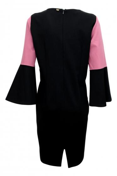 LISA KOTT Abito Donna 4646 Colore Rosa Nero Linea Curvy Style