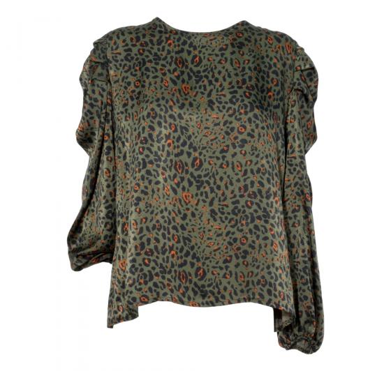 LISA KOTT BLUSA DONNA CURVY STYLE Col. Militare fantasia ART. 4847