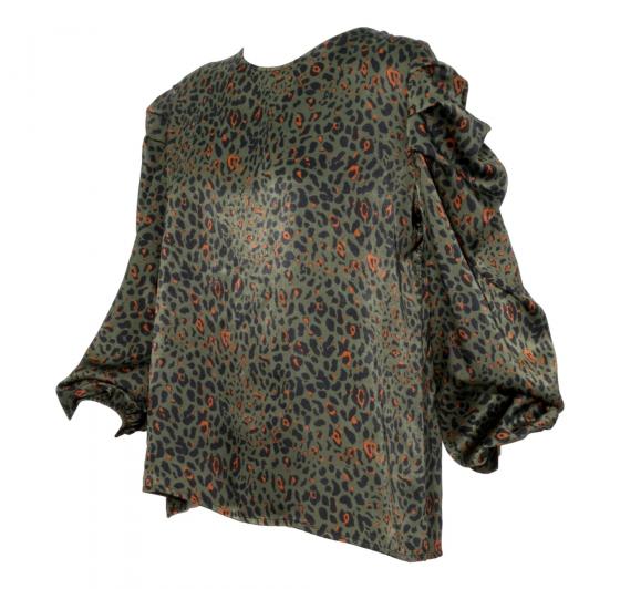 LISA KOTT BLUSA DONNA CURVY STYLE Col. Militare fantasia ART. 4847