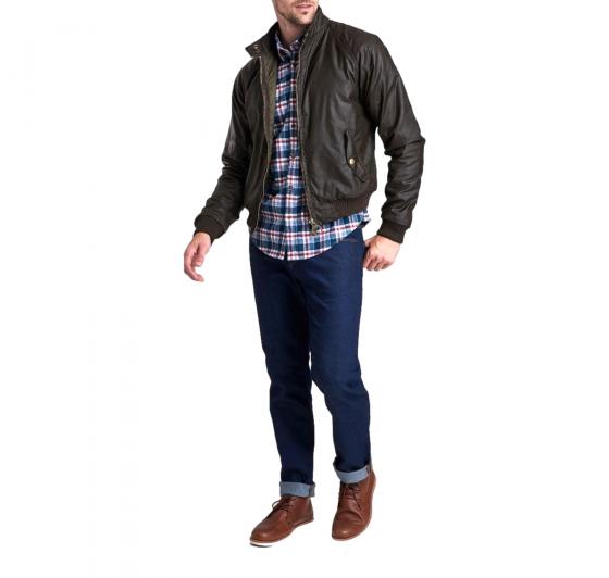 BARBOUR Giubbino Uomo Steve Mcqueen Merchant Wax Jacket Id MWX0465OL71 Olive