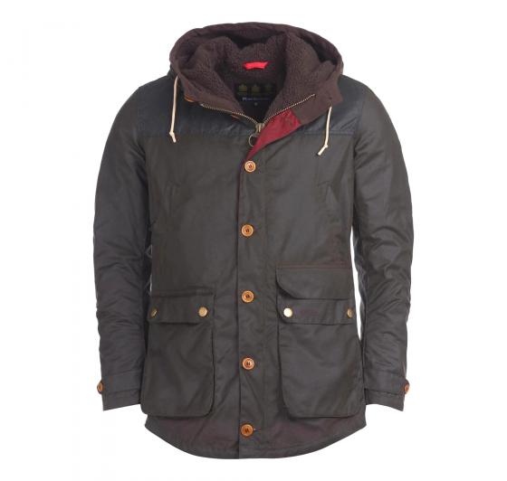 BARBOUR Ashby Wax Jacket Parka Game in Cotone Cerato MWX0698OL71 Colore Oliva