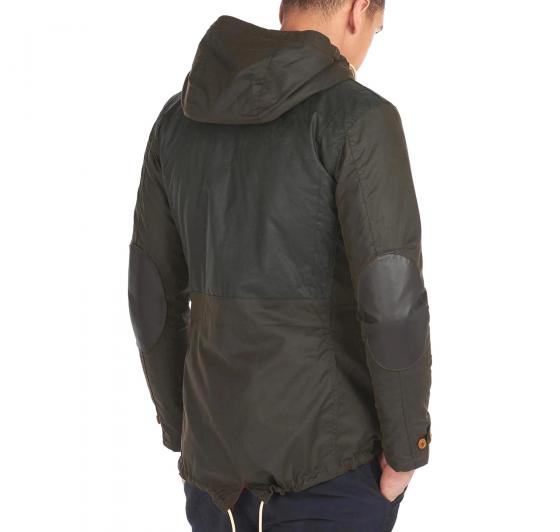 BARBOUR Ashby Wax Jacket Parka Game in Cotone Cerato MWX0698OL71 Colore Oliva