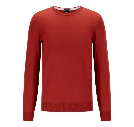 HUGO BOSS Maglia Lana Regular Fit BOTTO-L 50457748 Colore Mattone