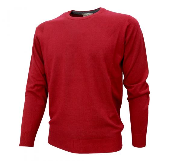 CASHMERE COMPANY Maglia Girocollo 153 IU203901 Cashmere Lana e Seta SLIM FIT Rosso