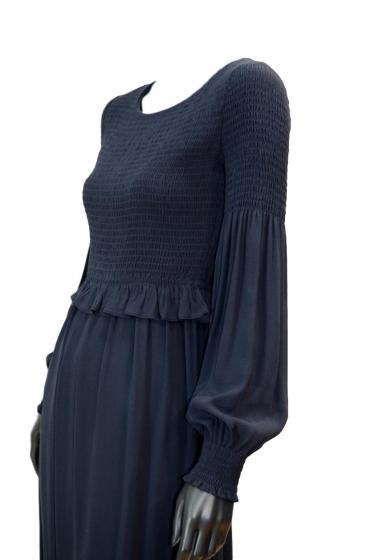 HUGO BOSS Vestito in tessuto elasticizzato BLU lavorato Modello ALINEH  50395909