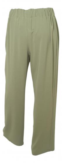 LISA KOTT Pantalone Largo Donna Curvy Style Colore Salvia 4542 Made in Italy