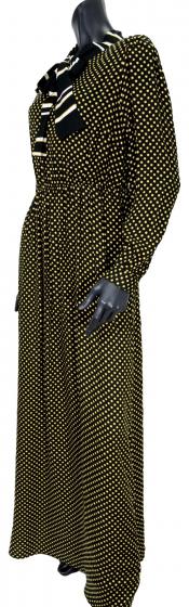 LISA KOTT Abito Donna Curvy Style Fantasia Pois A13077MP Made in Italy