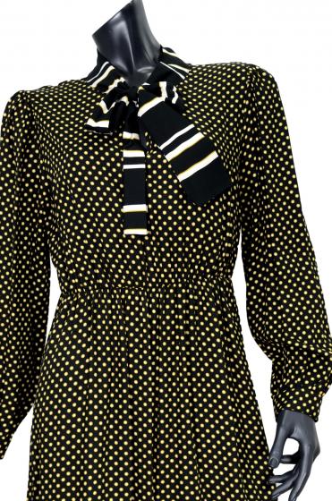 LISA KOTT Abito Donna Curvy Style Fantasia Pois A13077MP Made in Italy