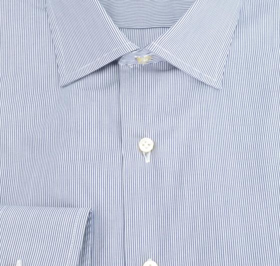 ALDO BUGATTI Camicia Uomo Regular Fit Puro Cotone Plain 10270 Riga Blu