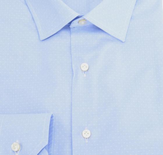 ALDO BUGATTI Camicia Uomo Regular Fit Rega49 71 Puro Cotone Celeste Fantasia