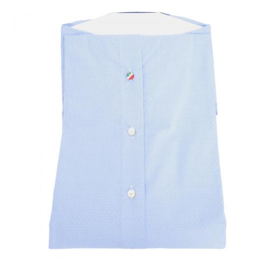 ALDO BUGATTI Camicia Uomo Regular Fit Rega49 71 Puro Cotone Celeste Fantasia