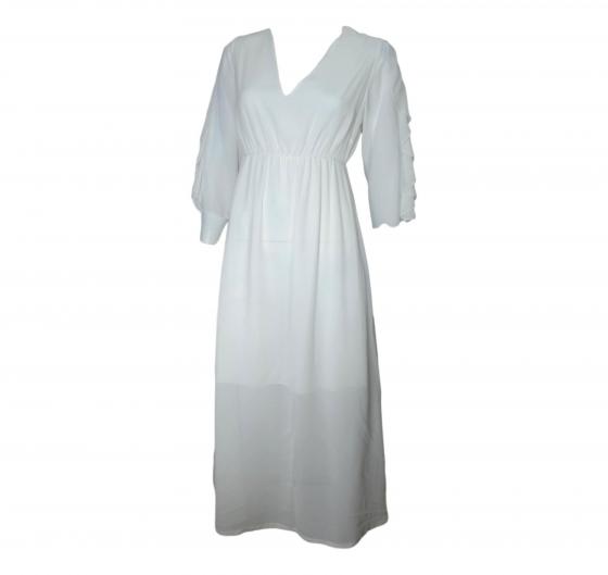 LISA KOTT Abito Donna Linea Curvy Style Colore Bianco 4524