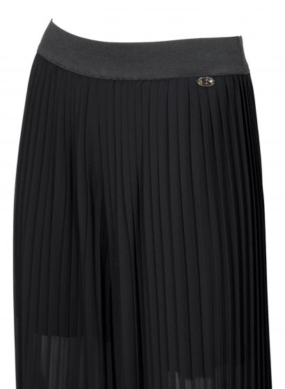 LISA KOTT Pantalone Donna Linea Curvy Style Colore Nero Plisse' 4513